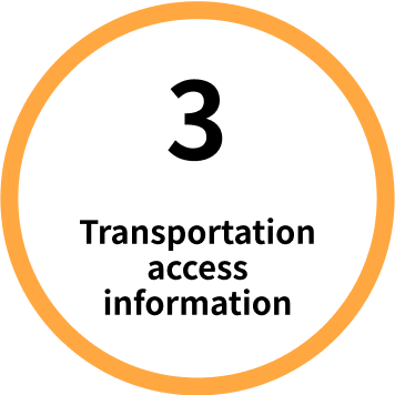 3. Transportation access information